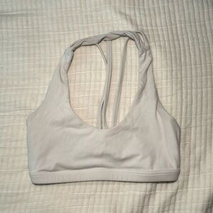White straps sports bra
